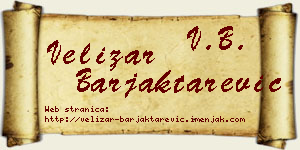 Velizar Barjaktarević vizit kartica